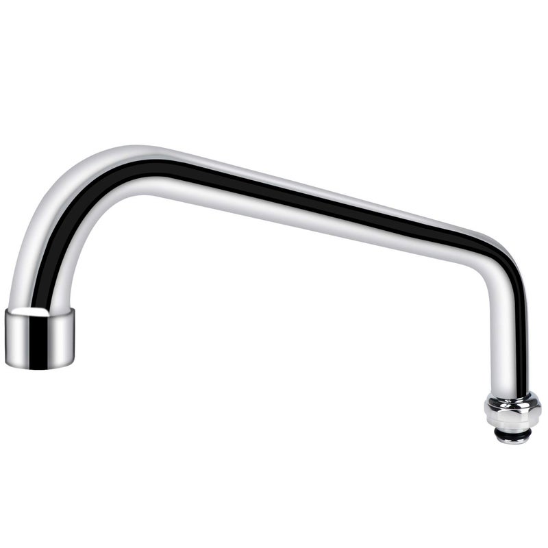 COOLWEST 14â€ Swivel Nozzle Spout Replacement Part for Commercial Kitchen Sink Faucet, Long Swing Nozzle for Faucet Working on 3 Compartment Sinks, Brass Constructed, Chrome Polish - Image 1